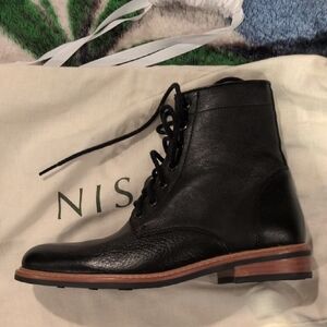Nisolo Black Leather Ankle Booties